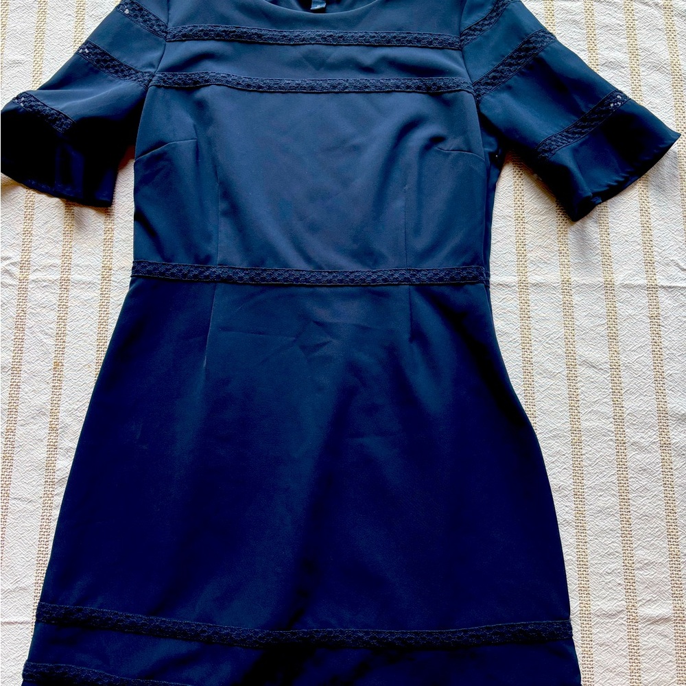 Tommy Hilfiger Navy Business Interview Dress 12 Bell sleeve
